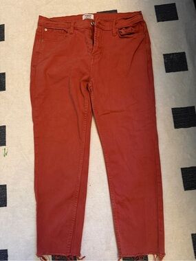 Kensie Women's Rust Orange Ankle Jeans